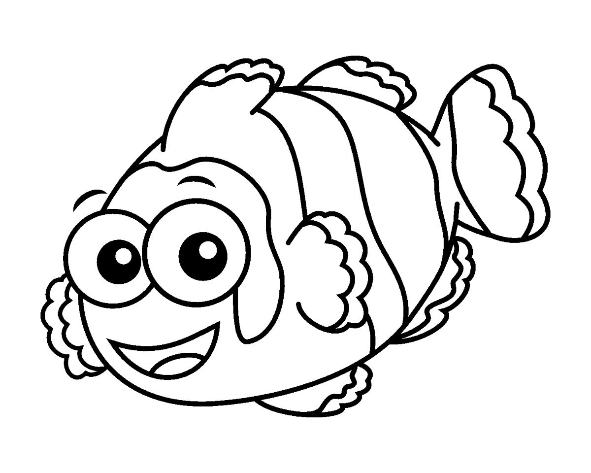 Desenho de Peixe Imprimivel para Pintar