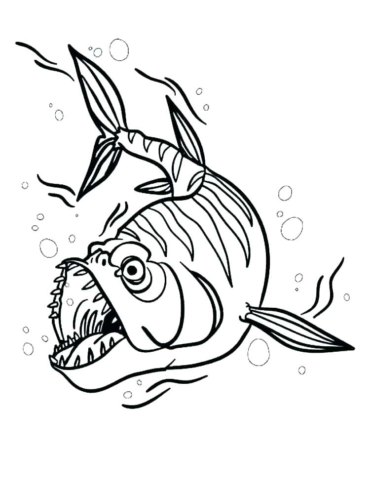 Desenho de Peixe na Água para Colorir em Pdf