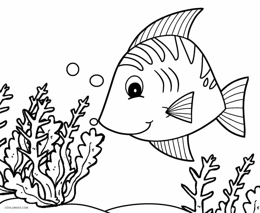 Desenho de Peixe para Colorir Lápis de Cor