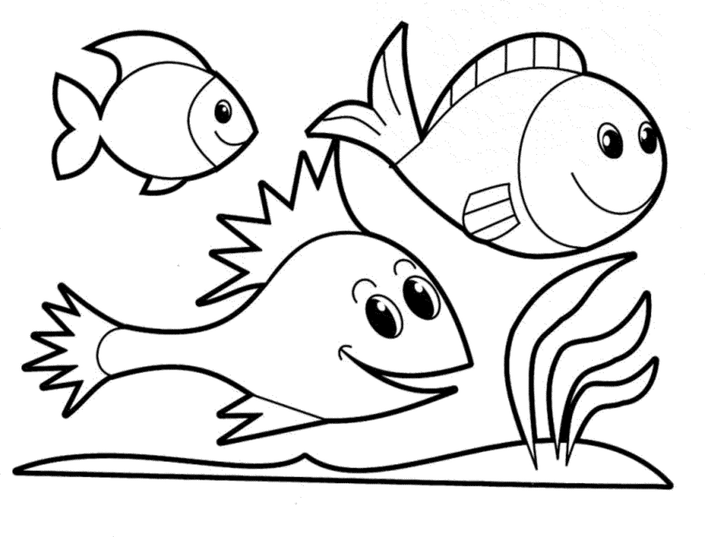 Desenho de Peixe Realista para Colorir