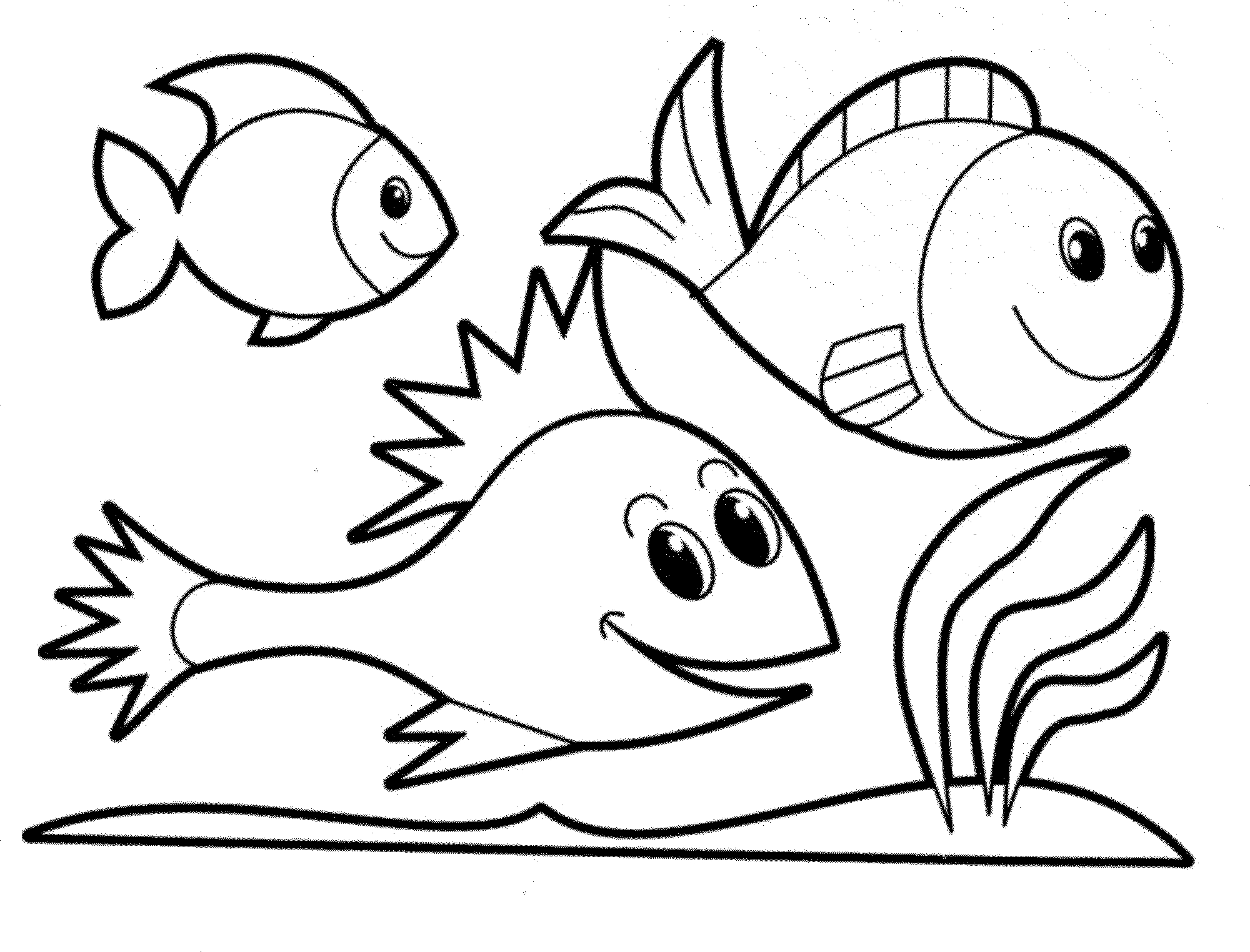 Desenhos de Peixes para Colorir