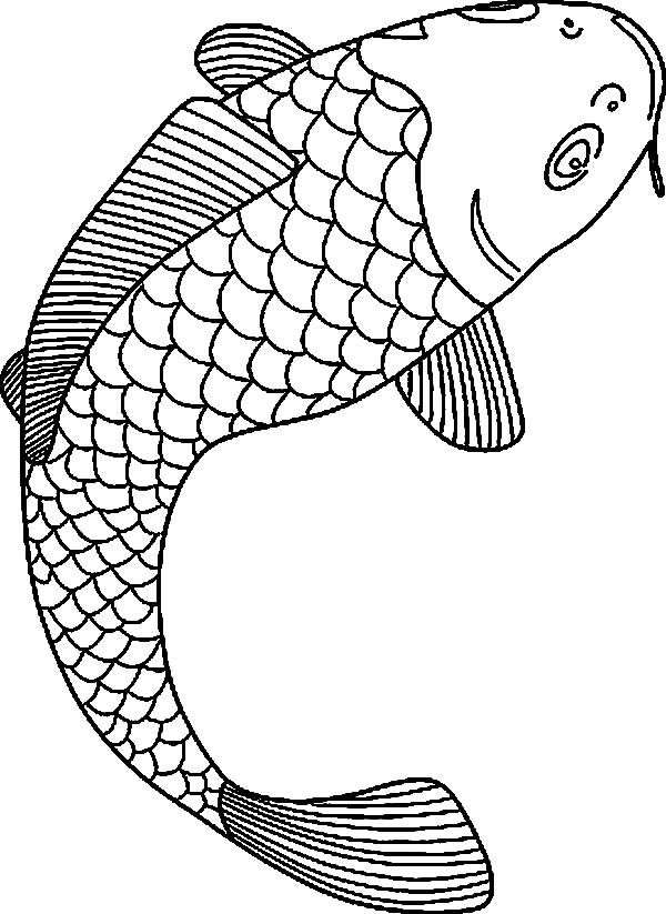 Desenho Imprimivel Grátis de Peixe