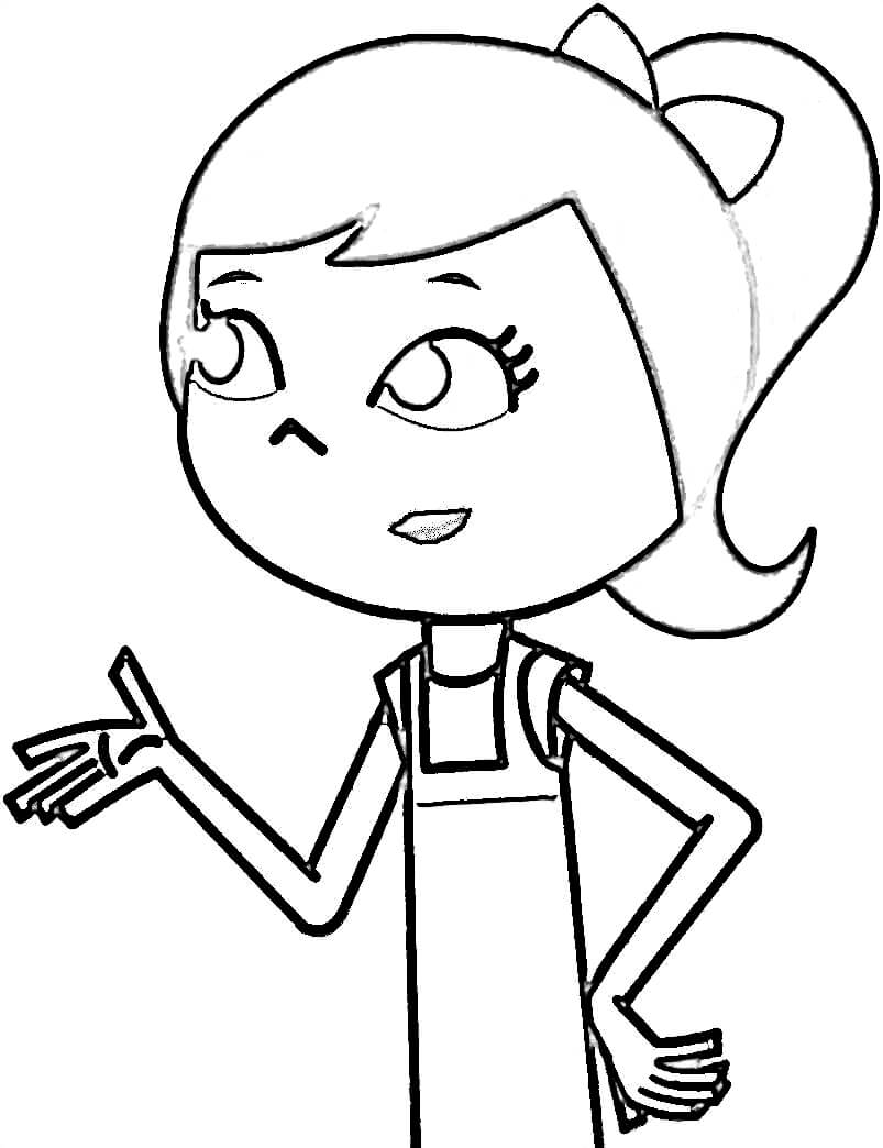 Desenho Julia de Peixonauta para Colorir