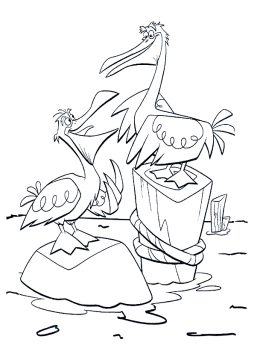 Desenho de Pelicano Pdf para Colorir