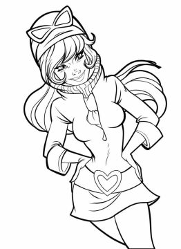 Desenho de Penélope Charmosa Pdf Imprimível para Colorir