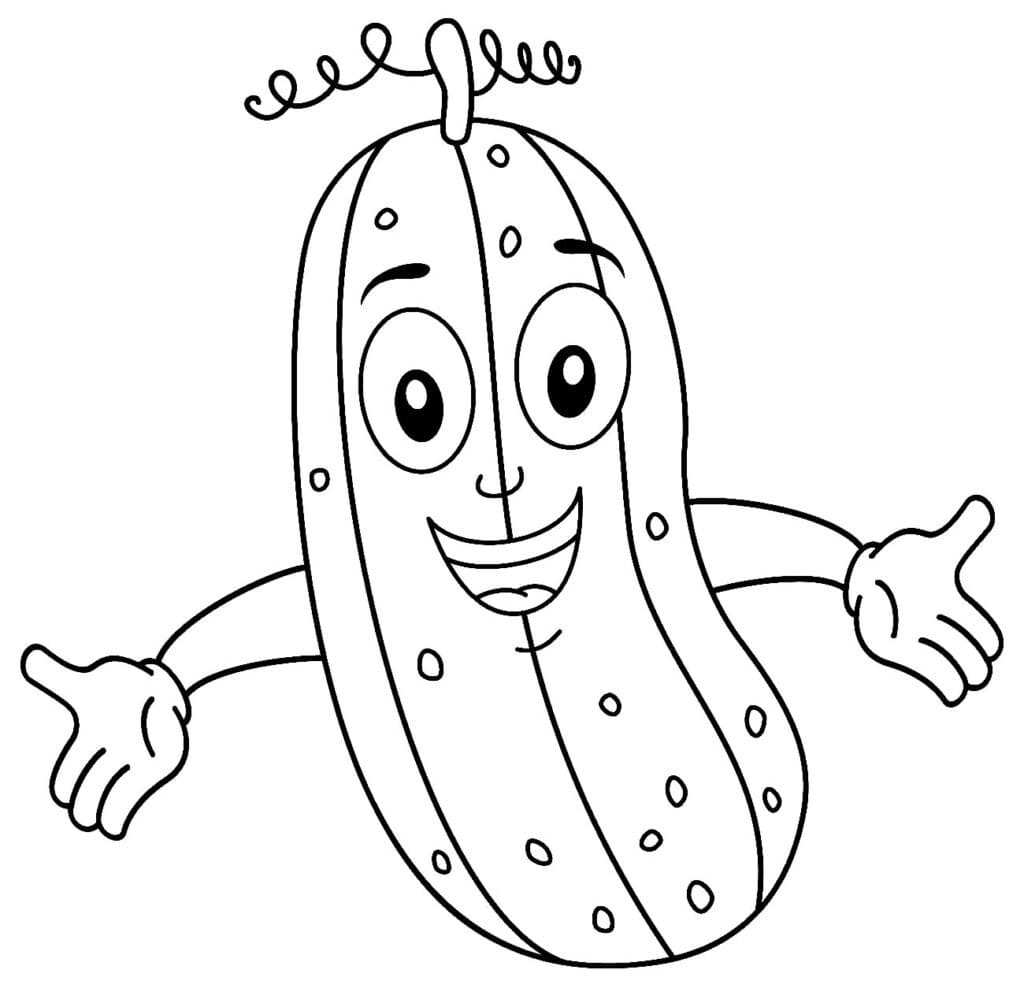 Desenho de Pepino Inteiro para Colorir