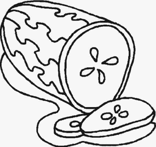 Desenho de Pepino para Colorir com Lápis de Cor