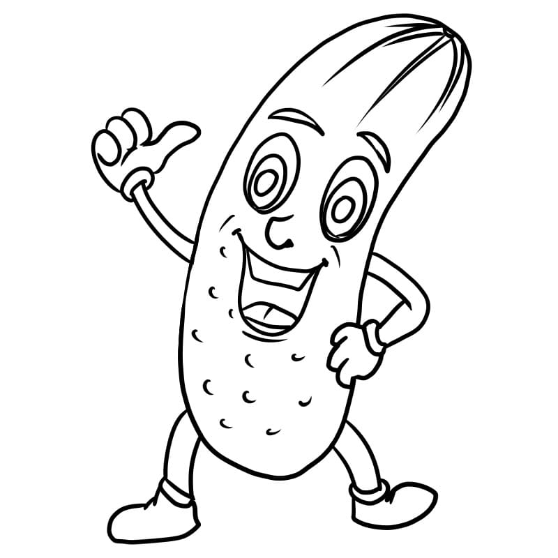 Desenho de Pepino para Colorir Fácil Pdf