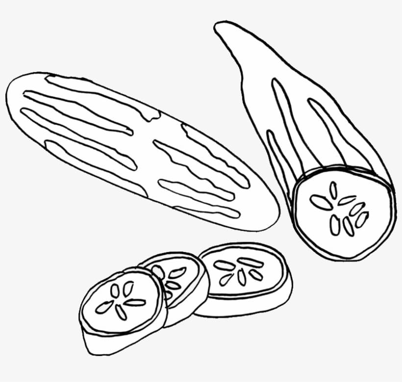 Desenho de Pepino para Colorir Figurá Imprimivel