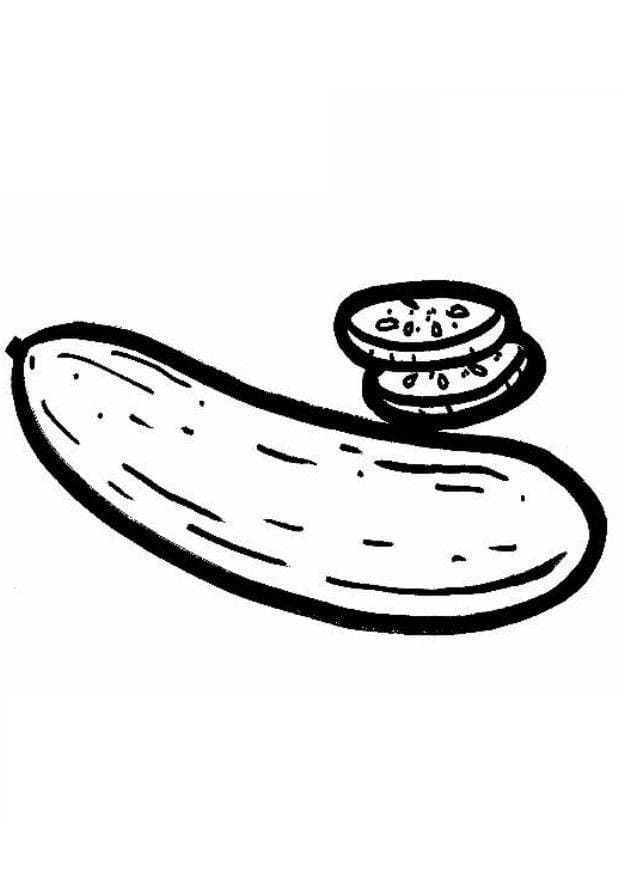 Desenho de Pepino para Colorir Giz de Cera