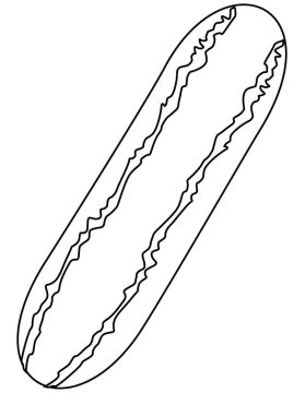 Desenho de Pepino para Colorir Imprimível crianças