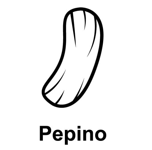 Desenho de Pepino para Imprimir e Colorir
