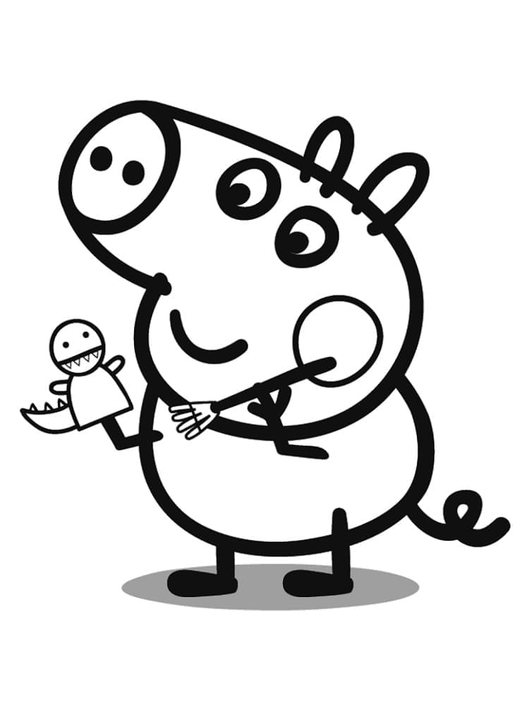 Desenho de George Pig de Peppa Pig para Colorir