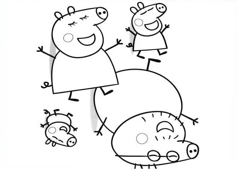 Desenho de Imagem de Peppa Pig para Colorir