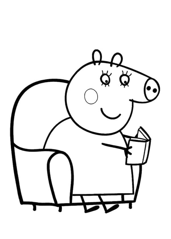 Desenho de Mamãe Pig para Colorir