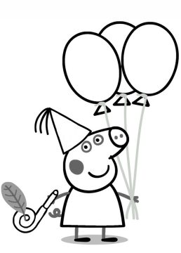 Desenho Pdf da Festa de aniversário da Peppa Pig