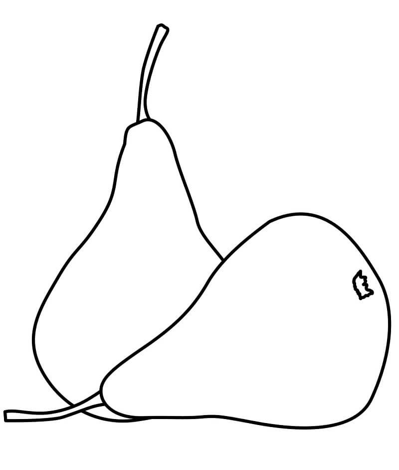 Desenho Pera para Colorir Fácil Pdf