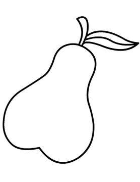 Desenho Pera para Colorir figurá Imprimível