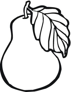 Desenho Pera para Colorir Giz de Cera