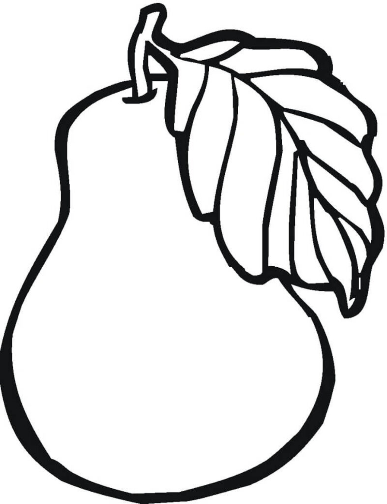 Desenho Pera para Colorir Giz de Cera