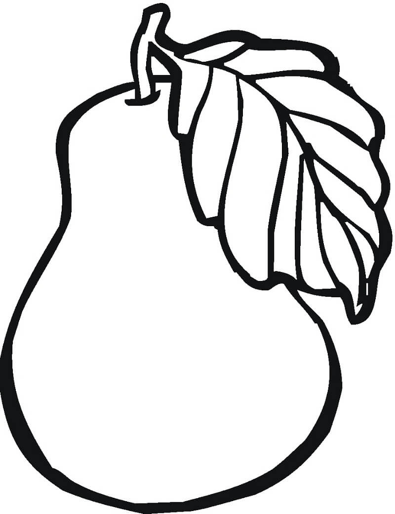 Desenho Pera para Colorir Giz de Cera