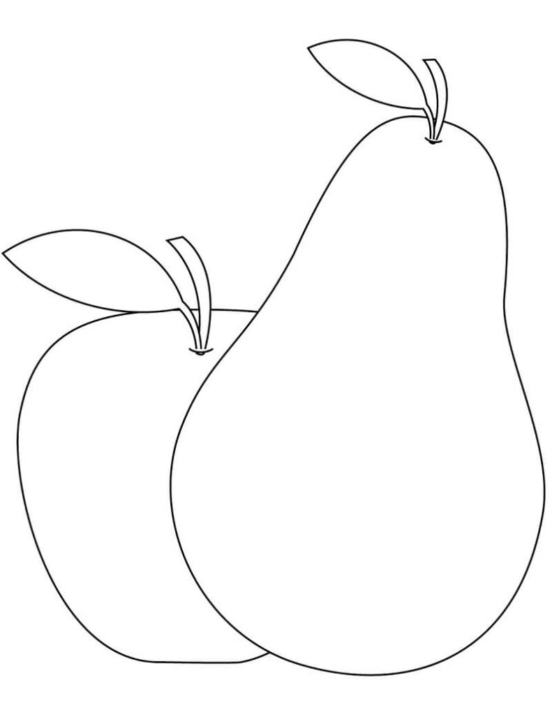 Desenho Pera para Pintar com Lápis de Cor
