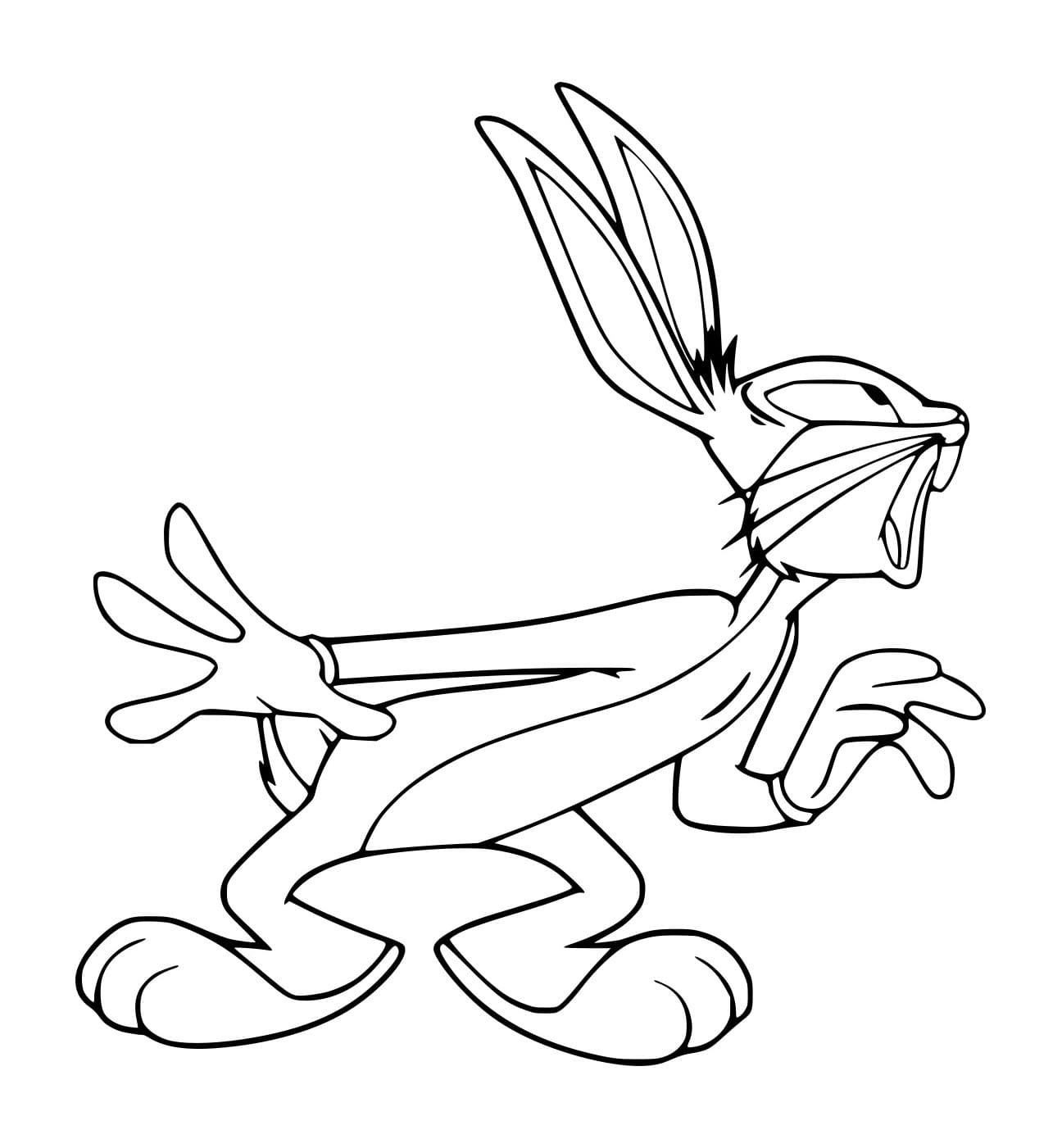 Desenho de Pernalonga Surpreso para Colorir