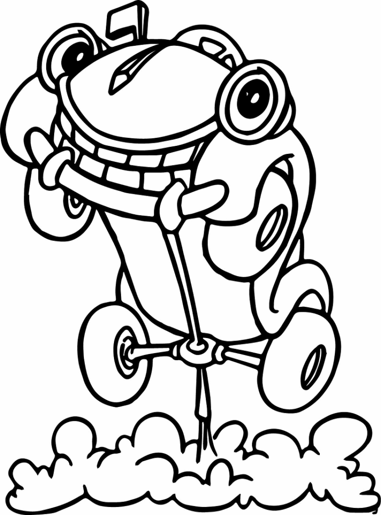 Desenho de Carro do Pernalonga para Colorir Gratuitamente