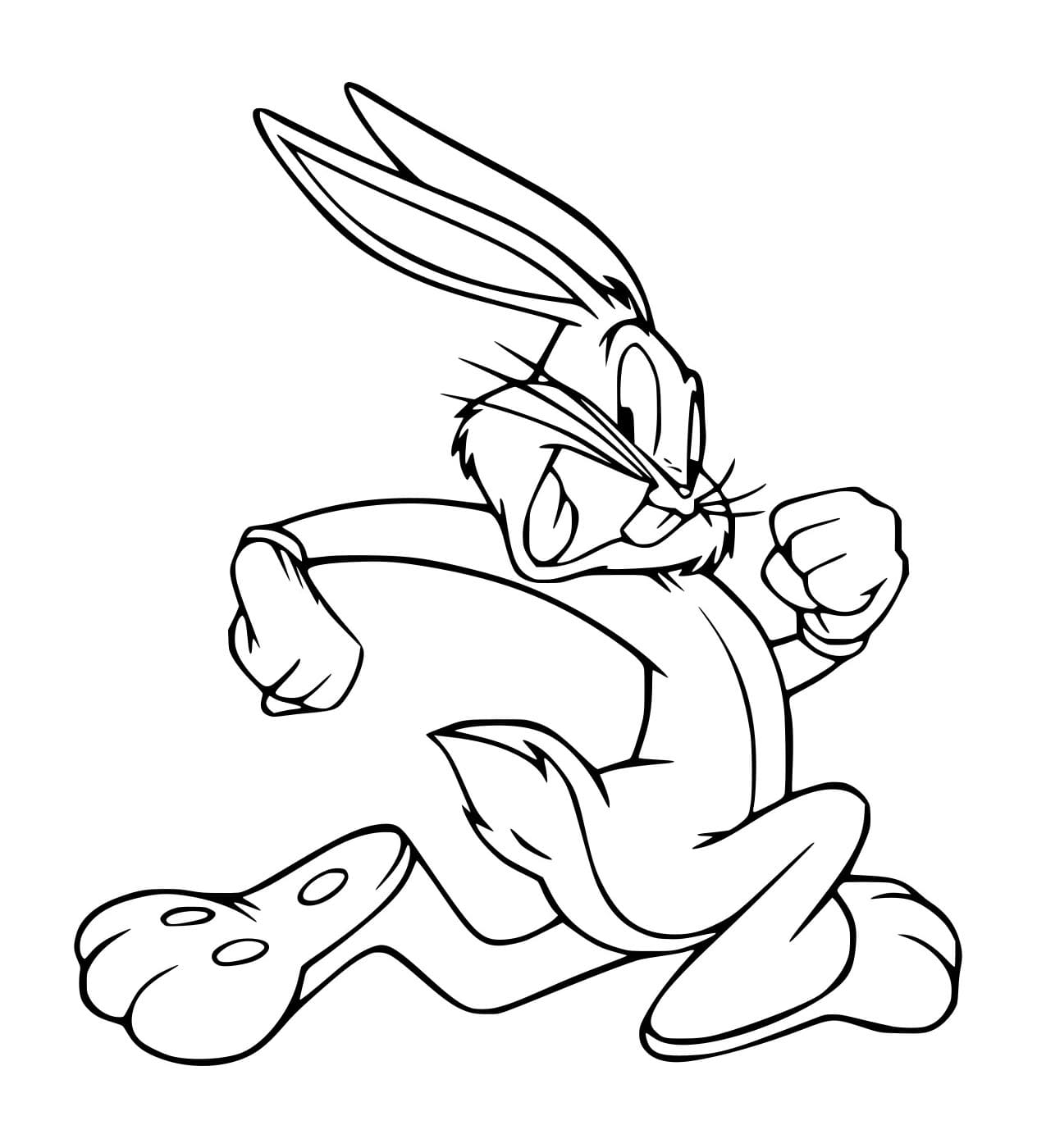Desenho de Pernalonga Correndo Rápido para Colorir