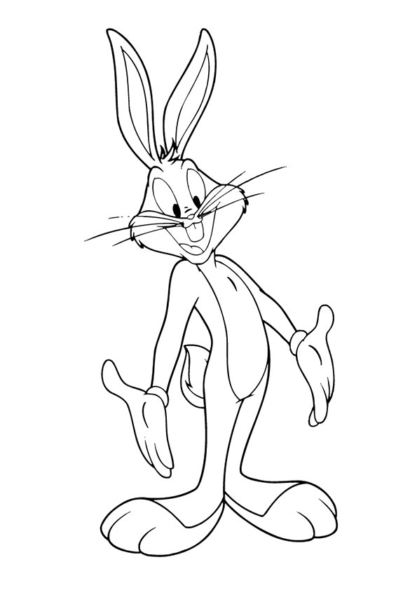 Desenho do Pernalonga Sorrindo para Colorir Grátis