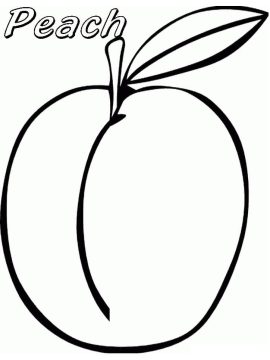 Desenho de pêssego Imprimível para Pintar