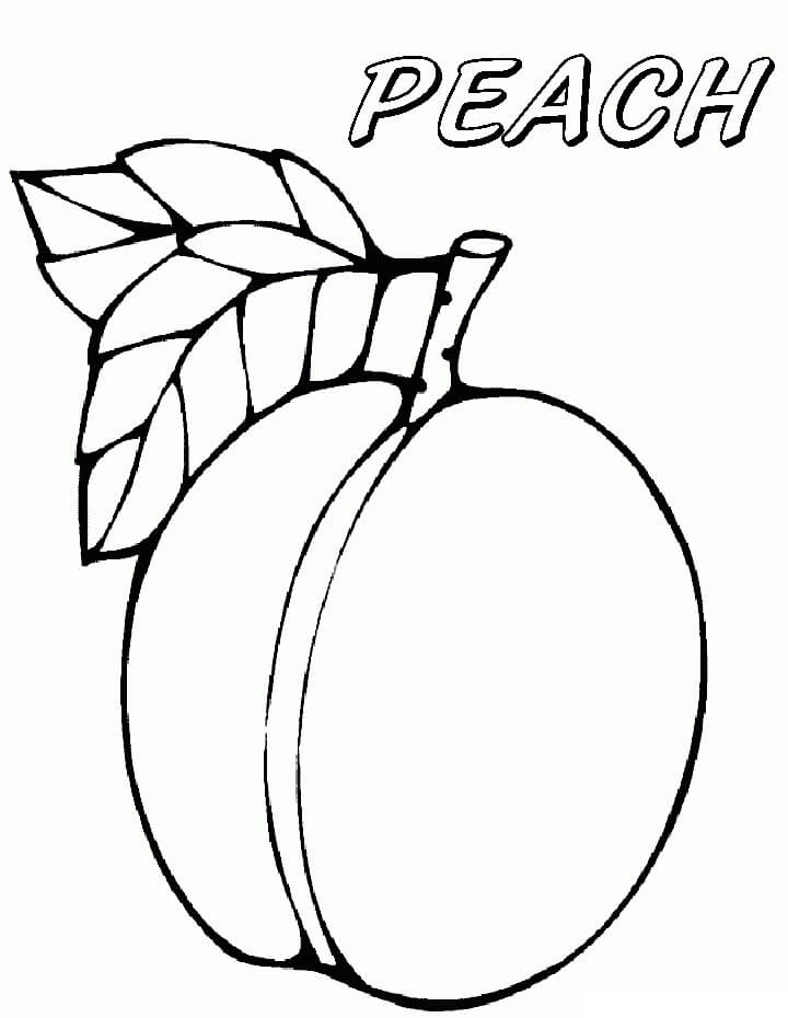Desenho de Pêssego para Colorir Giz de Cera