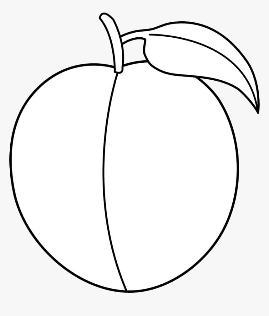 Desenho de Pêssego Pdf para Colorir e Imprimir