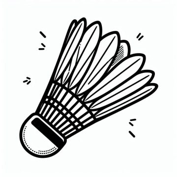 Desenho de Peteca Imprimível grátis para crianças para Colorir