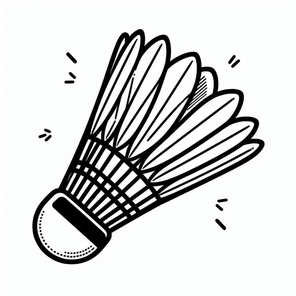 Desenho de Peteca Imprimivel Grátis para Crianças para Colorir