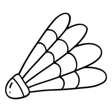Desenho de Peteca Imprimível para Colorir