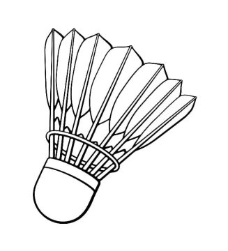 Desenho de Uma Peteca para Colorir
