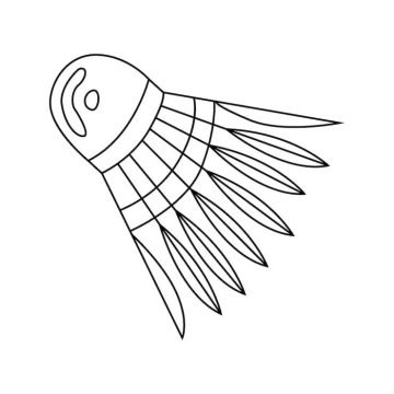 Desenho de Uma Simples Peteca para Colorir
