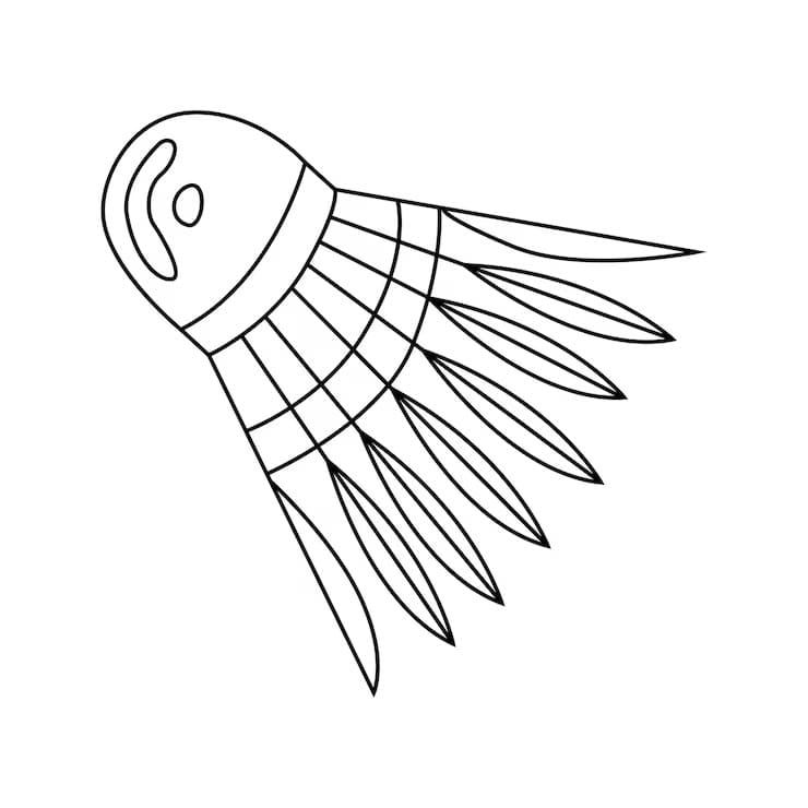 Desenho de uma Simples Peteca para Colorir
