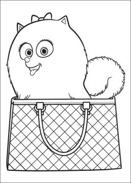 Desenho de Gigi na Bolsa Filme Pets para Colorir de graça em Pdf