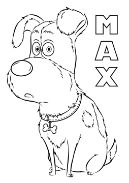 Desenho de Max a Vida Secreta dos Nossos Bichos para Colorir