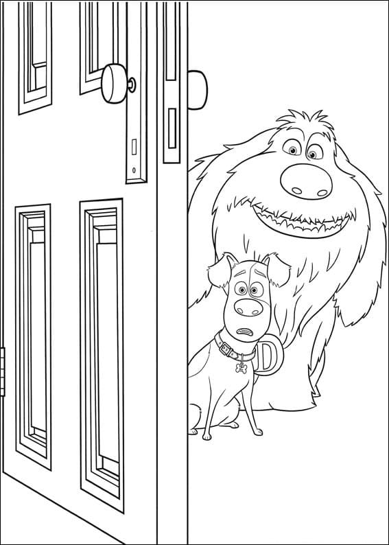 Desenho de Pets a Vida Secretá dos Bichos para Colorir e Baixar Pdf