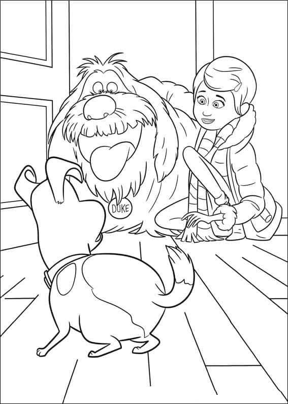Desenho de Pets a Vida Secretá dos Bichos para Imprimir Grátis