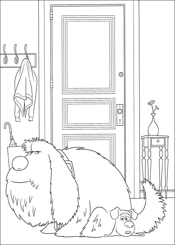 Desenho de Pets a Vida Secretá dos Bichos para Imprimir Imprimivel