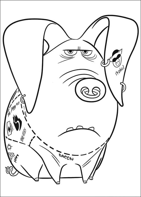 Desenho Tattoo de Pets para Colorir