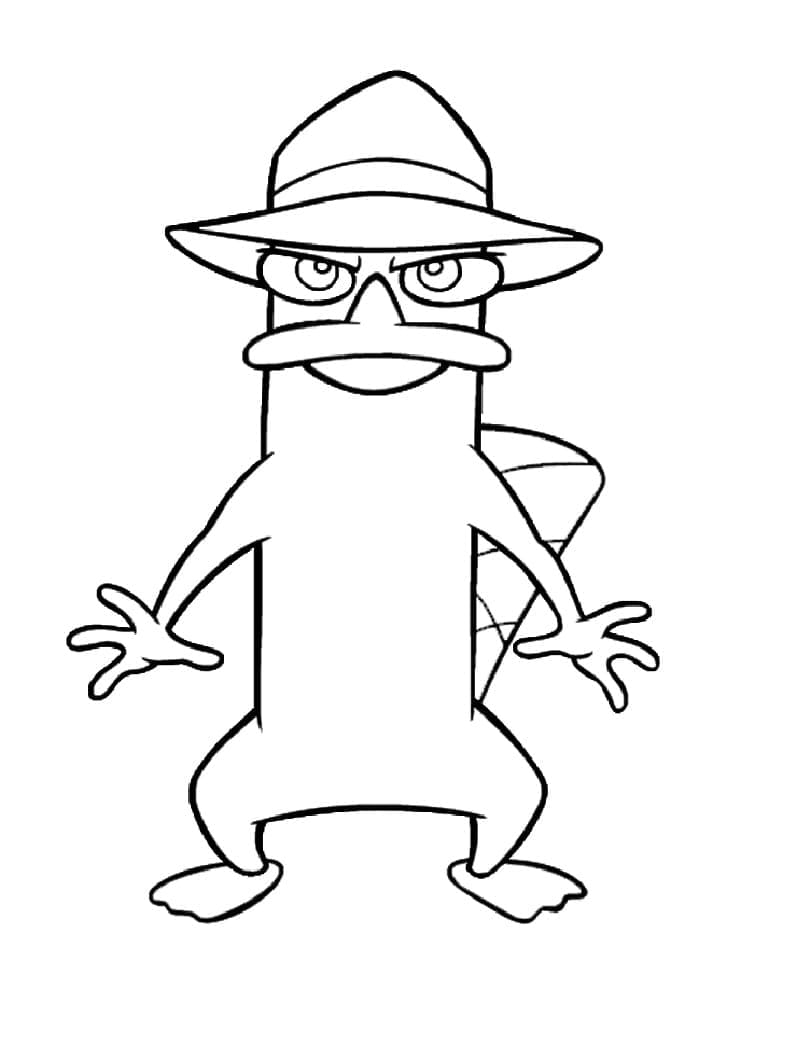 Desenho de Agente P de Phineas e Ferb para Colorir