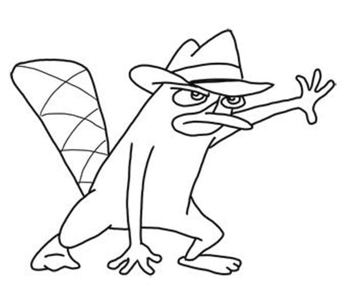Desenho de Agente P para Colorir