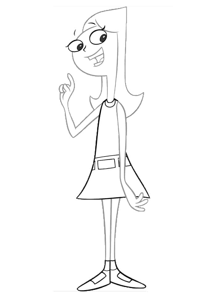 Desenho de Candace de Phineas e Ferb para Colorir
