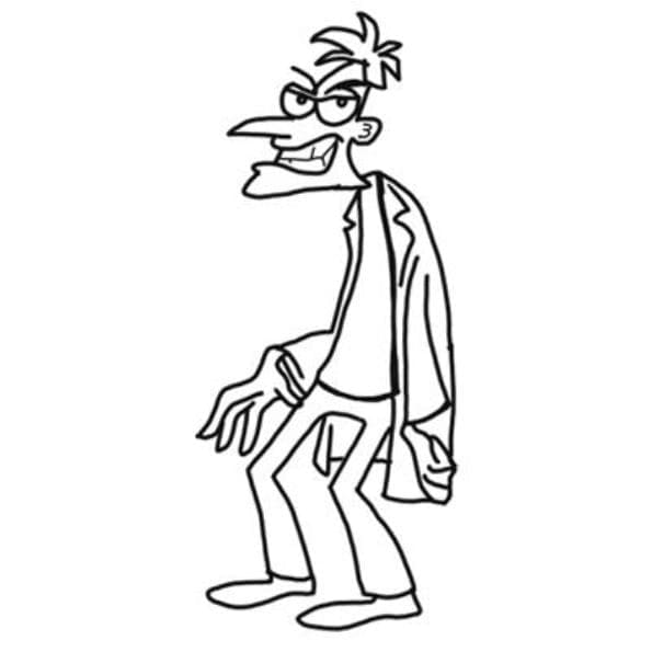 Desenho de Dr Heinz Doofenshmirtz para Colorir