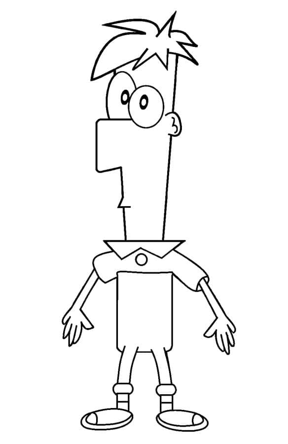 Desenho de Ferb Fletcher para Colorir